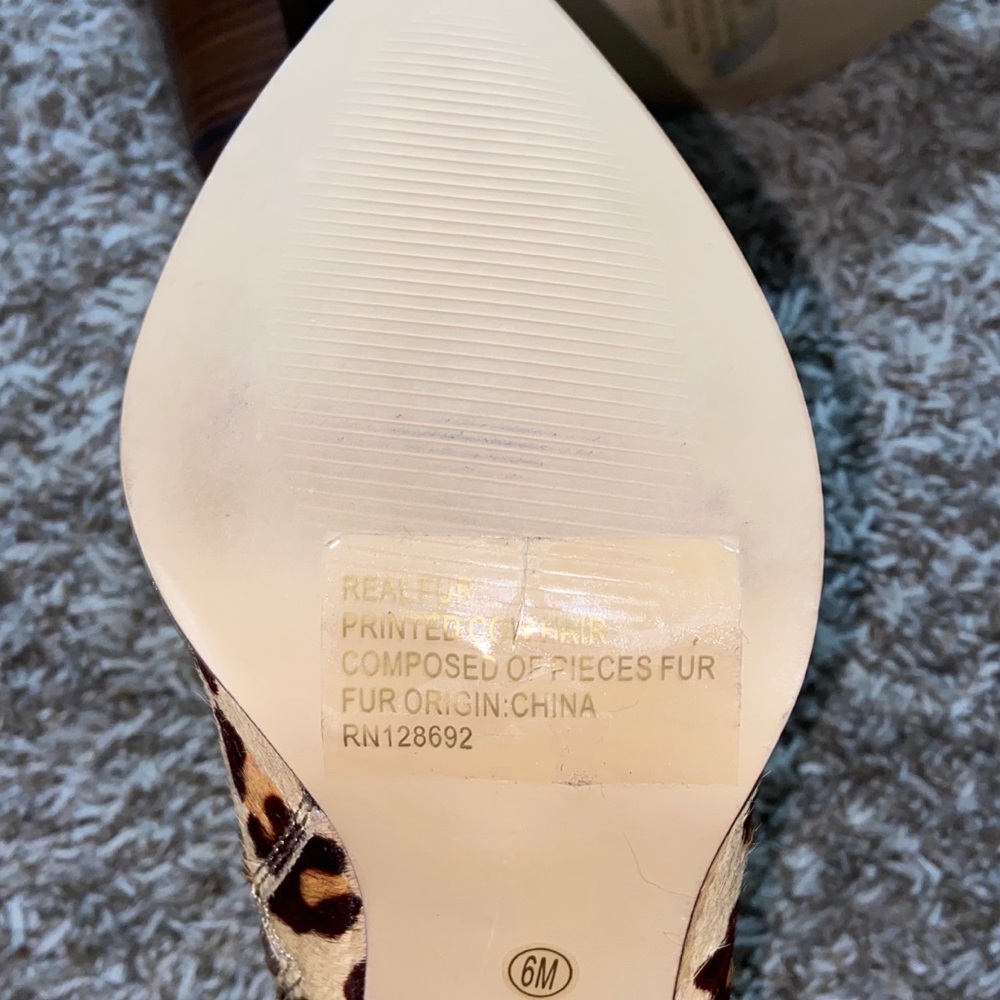 Steve Madden Ladd Cow Hair Cheetah Print Booties - Picture 8 of 16